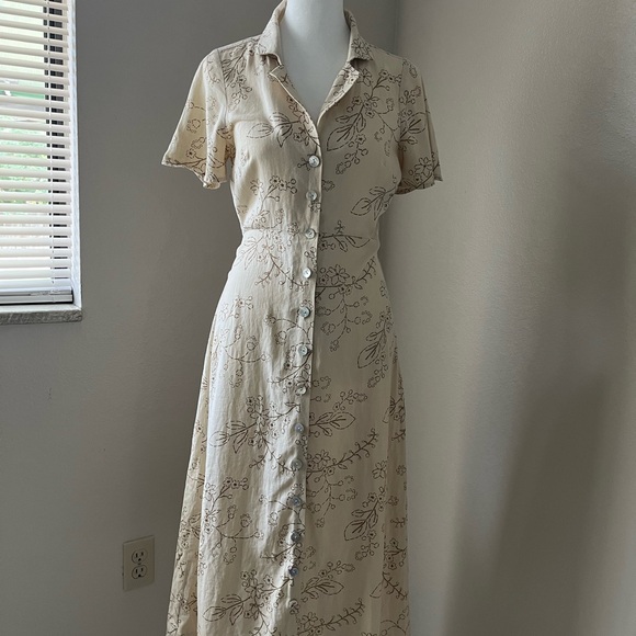 MADEWELL- Button Down Linen Dress - Picture 2 of 6